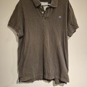 Aeropostale Dark Brown Polo Shirt with Blue Logo